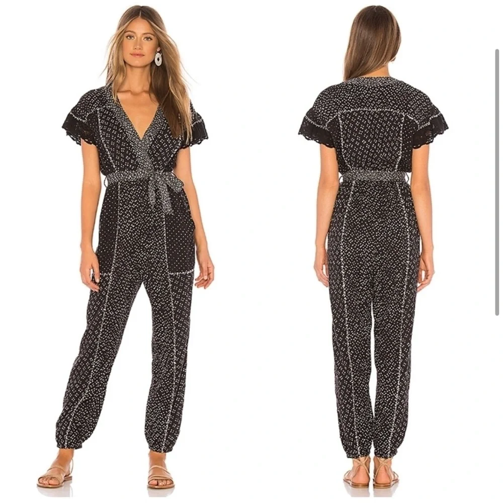 Ulla Johnson Reiko Cotton Jumpsuit in Noir 6